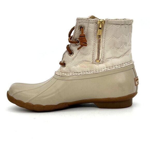 Sperry Top Sider Womens Quilted Duck Boots Zipper & Lace-Up Rubber Sole Size 6 - Picture 16 of 16